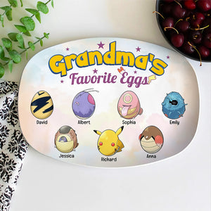 Personalized Gifts For Grandma Plate Grandma's Favorite Eggs 05ohqn190224 - Plates - GoDuckee