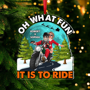 Couple, What fun it is to ride, Personalzied Ornament, Christmas Gifts For Couple, 03TOPO241123 - Ornament - GoDuckee