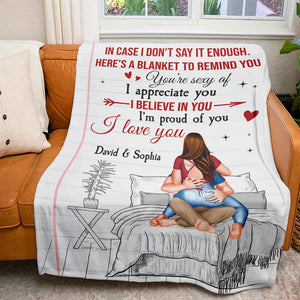 I'm Proud Of You, I Love You, Personalized Blanket, Gift For Couple, Valentine's Gifts - Blanket - GoDuckee