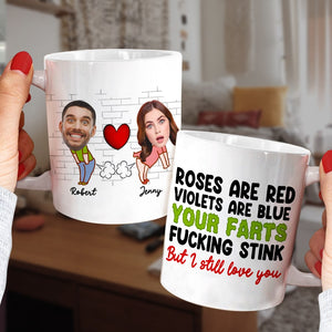 Fart Couple, Personalized Coffee Mug, Valentine Gifts, Gifts For Couples - Coffee Mug - GoDuckee