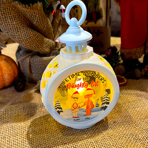 Lifetime Members Of The Naughty List, Couple Gift, Personalized Light Ornament, Old Couple Ornament, Christmas Gift - Ornament - GoDuckee