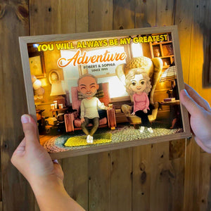 You Will Always Be My Greatest Adventure, Couple Gift, Personalized Light Picture Frame, Cozy Couple Light Frame, Christmas Gift 04HTTI150823HH - Poster & Canvas - GoDuckee