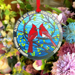 I Will Always Be With You, Gift For Family, Personalized Acrylic Ornament, Bird Suncatcher Ornament, Christmas Gift - Ornament - GoDuckee