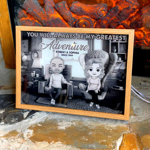 You Will Always Be My Greatest Adventure, Couple Gift, Personalized Light Picture Frame, Cozy Couple Light Frame, Christmas Gift 04HTTI150823HH - Poster & Canvas - GoDuckee