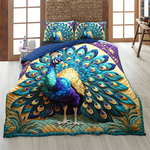 Personalized Gifts For Peacock Quilt Bed Set 04huti210125 - Blanket - GoDuckee