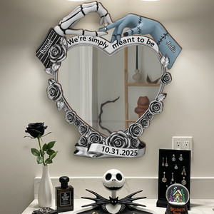 Spooky Couple Personalized Wall Hanging Mirror Gifts For Couple 03OHLU220725 - Mirror - GoDuckee