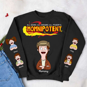 Personalized Gifts For Mom 3D Shirt, Momnipotent & Little Kids 02TOLU120325HG - AOP Products - GoDuckee