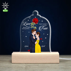Love Doesn't Need To Be Perfect Personalized 3D Led Light Gift For Couple 04dnpo070423tm - Led Night Light - GoDuckee