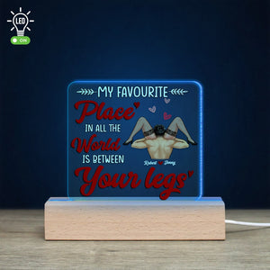 Couple, Between Your Legs, Personalized Led Light, Gift For Couple - Led Night Light - GoDuckee