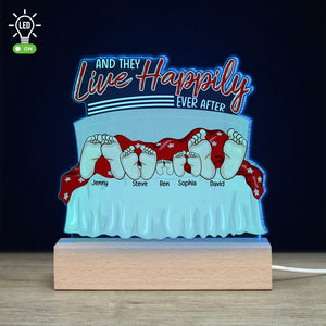 And They Live Happily Ever After-Personalized 3D Led Light- Family Gift - Led Night Light - GoDuckee