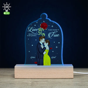 Love Doesn't Need To Be Perfect Personalized 3D Led Light Gift For Couple 04dnpo070423tm - Led Night Light - GoDuckee