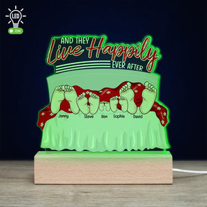 And They Live Happily Ever After-Personalized 3D Led Light- Family Gift - Led Night Light - GoDuckee