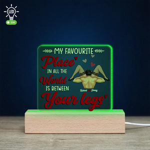 Couple, Between Your Legs, Personalized Led Light, Gift For Couple - Led Night Light - GoDuckee
