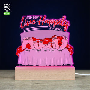 And They Live Happily Ever After-Personalized 3D Led Light- Family Gift - Led Night Light - GoDuckee