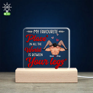 Couple, Between Your Legs, Personalized Led Light, Gift For Couple - Led Night Light - GoDuckee
