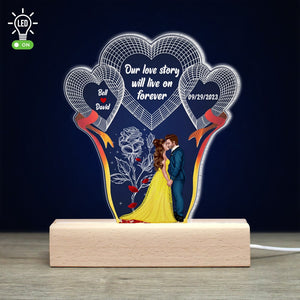 Couple, Our Love Story Will Live On Forever, Personalized 3D Led Light, Valentine Gift, Couple Gift, 04HTPO191223PA - Led Night Light - GoDuckee