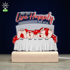 And They Live Happily Ever After-Personalized 3D Led Light- Family Gift - Led Night Light - GoDuckee