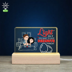 Couple, Deeznuts Tonight, Personalized Led Light, Gift For Couple - Led Night Light - GoDuckee