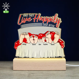 And They Live Happily Ever After-Personalized 3D Led Light- Family Gift - Led Night Light - GoDuckee
