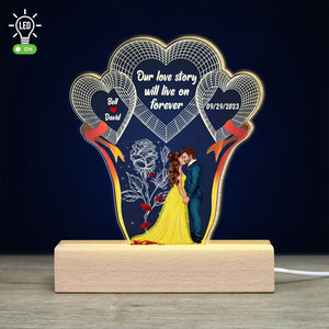 Couple, Our Love Story Will Live On Forever, Personalized 3D Led Light, Valentine Gift, Couple Gift, 04HTPO191223PA - Led Night Light - GoDuckee