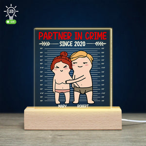 Romantic Couple, Love You Forever, Personalized 3D Led Light, Gifts For Funny Couple - Led Night Light - GoDuckee