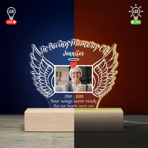 In Loving Memory Of Personalized Custom Photo 3D Led Light Gift For Family - Led Night Light - GoDuckee