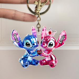 Blue Monster Couple Acrylic Keychain - Personalized Gifts For Couples 05TGPU280525 - Keychains - GoDuckee