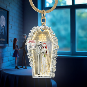 Horror Wedding Couple Keychain - Personalized Gifts For Couple 05ohpu270625 - Keychains - GoDuckee
