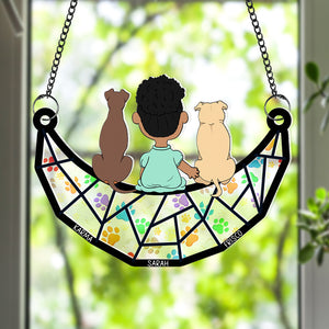 Personalized Gifts For Dog Lovers Window Hanging Suncatcher Ornament 02kaqn180225hg - Ornament - GoDuckee