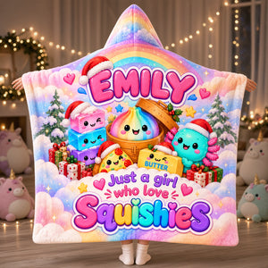 Just A Girl Who Love Squishies Lovely Hood Blanket - Personalized Christmas Gifts For Squishy Lovers 03nata261026 - Blanket - GoDuckee