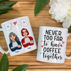 Personalized Gift For Long Distance Relationship White Mug 04TOQN231124PA - Coffee Mug - GoDuckee