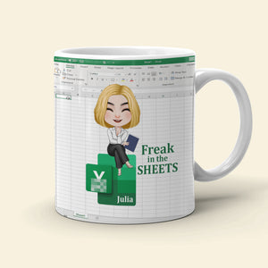 Freak In The Sheets, Gift For Accounting, Personalized Mug, Accounting Girl Coffee Mug - Coffee Mug - GoDuckee
