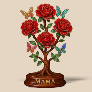 Flower Mom Plaque - Personalized Gifts For Mom 05toqn140425 - Shaped Plaques - GoDuckee