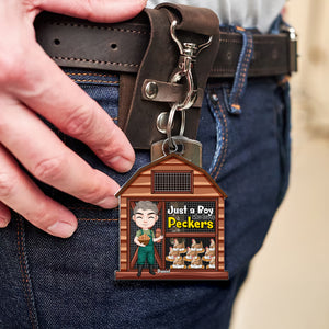 Personalized Gifts For Farmer Keychain Chicken Coop 06XQLU170225HH - Keychains - GoDuckee