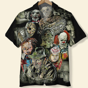 Horror Hawaiian Shirt Personalized Gifts For Movie Fans 04ACDT110625 - Hawaiian Shirts - GoDuckee