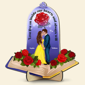 Personalized Gifts For Couple Wood Sign Love Live On Inside Our Hearts And Always Will 01OHDT150224PA - Wood Signs - GoDuckee