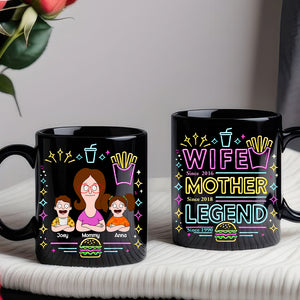Personalized Gifts For Mom Black Mug, Legend Wife Mom 04TGLU070325HG - Coffee Mug - GoDuckee