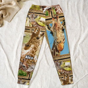 Personalized Gifts For Giraffe Lovers Joggers Sweatpants 07QHMH271224 - Shorts and Pants - GoDuckee