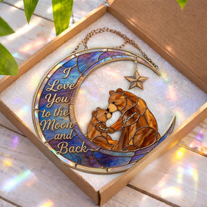 Proud Mama Bear Suncatcher - Personalized Gifts For Mom 05KILU030326 - Ornament - GoDuckee