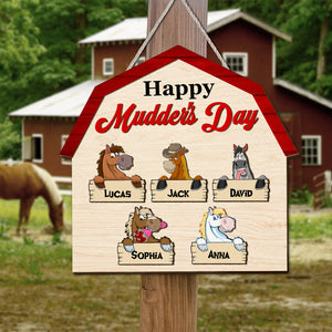 Personalized Gifts For Horse Lovers Mom Wood Sign 01ohtn060325 Happy Mudder's Day - Wood Sign - GoDuckee