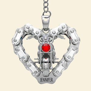 Biker Girl Keychain Personalized Gifts for Bikers 02NADT160625 - Keychains - GoDuckee