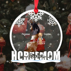 Horse Mom Forever, Gift For Horse Lover, Personalized Ornament, Horse Mom Ornament, Christmas Gift - Ornament - GoDuckee