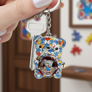 Mama Bear Autism Keychain - Personalized Gifts For Mom 02tgta050226 - Keychains - GoDuckee