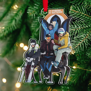 Skiing Custom Photo Acrylic Ornament, Gift For Skiing Partner, Family & Friends 01QHDT221123 - Ornament - GoDuckee