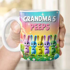 Personalized Gifts For Grandma Easter Day Coffee Mug Bunny Peeps 022TGMH070325 - Coffee Mug - GoDuckee