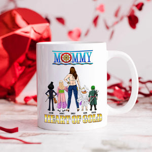 Personalized Gifts For Mom Coffee Mug Mommy Heart Of Gold 011KAPU260324PA - Coffee Mugs - GoDuckee
