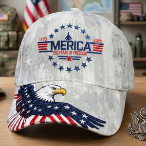 Proud American Eagle Classic Cap, Personalized Gifts For Patriots 01qhqn230225 - Caps - GoDuckee