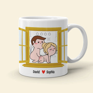 Only You Can Make My Willy Hard, Personalized Coffee Mug, Couple Gift - Coffee Mug - GoDuckee