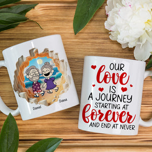 Personalized Gifts For Couple Coffee Mug 01kaqn040125hh Couple Hand In Hand - Coffee Mug - GoDuckee