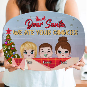 Dear Santa, We Ate Your Cookies - Personalized Resin Plate - Christmas Gift For Grandparents - Resin Plate - GoDuckee